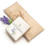 Strauss Home® Lavendelkissen Gross Mikrowellengeeignet Wärmekissen gegen Verspannungen in Nacken, Schultern und Rücken - 50x20cm