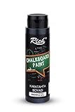 Rich Tafelfarbe – 500 ml Schwarz, Wasserbasierte Kreidefarbe für Möbel und Wände, Mit Kreide beschreibbar, Abwischbar, Ideal für Deko, Küche, Büro und kreative Anwendungen