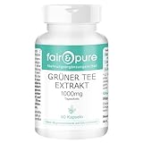 Fair & Pure® - Grüner Tee Extrakt 1000mg (Camilla sinensis) - 90 Kapseln - 50% Polyphenole (u.a. EGCG) - vegan - ohne Magnesiumstearat
