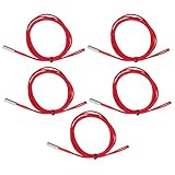 Qukaim Heizpatrone Ersatz 12 V Kartuschenheizung 40 W, 5 Stück Edelstahl Kupfer Heizrohr für 3D-Drucker, 6 x 20 mm, Kartuschenheizungsersatz