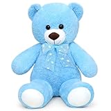 Sausudols Teddybär 40 cm Plüschtier Bär Kuscheltier Geschenke für Kinder Jungen Mädchen Geburtstag Weihnachten Blau