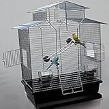 Heimtiercenter Vogelkäfig,Wellensittichkäfig,Exotenkäfig,60 cm Vogelkäfig Vogelbauer Wellensittich Kanarien Voliere Vogelhaus Käfig IZA 2 II Schwarz