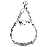 Sprenger Hundehalskette mit Krabiner und Durchzugskette aus Edelstahl I Hundehalsband Flache Glieder, 60cm
