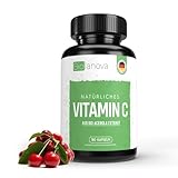 Bio Acerola Kapseln - Natürliches Vitamin C hochdosiert - 180 vegane Kapseln für einen 6-monatigen Vorrat - Frei von schädlichen Zusatzstoffen - Geprüft im Labor, vegan und in Deutschland produziert
