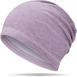 ADVIGO Laufmütze Herren Mütze Damen Klassische Beanie Mütze Elastisch Bequem Mütze Herren Winter Atmungsaktive Sportmütze Fahrrad Mütze für Laufen Skifahren Radfahren Snowboarden Klettern (Lila)