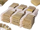 ToolSpace 24er Set Pinselset 50 mm Lack Flachpinsel Naturborsten Lasurpinsel Lackpinsel für Lacke Beizpinsel Malerpinsel Einwegpinsel Acrylfarben Pinselsortiment Wandpinsel Streichpinsel Wandfarbe