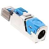 BAZEITFLOW Kategorie Werkzeugloser Netzwerkstecker Modularer Crimpverbinder Geschirmt Vergoldet für Ethernet Lan Kabel Professionelle Langlebige Verbindung Biegbar Schnelles Verdrahten