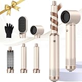 Rose Air Styler Pro OKWRAP Air Brush 5 in 1 Airbrush 5 in 1 mit Haartrockner, Blasbürste, Lockenstab, Thermal Brush, Glättungsbürste für Haartrockner, 5 in 1 zum Trocknen, Locken, Glätten