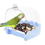 Nymphensittich-Vogeltränke, Vogeltränke für Käfig,Nymphensittich-Vogel-Badehaus | Multifunktions-Reinigungsbedarf für Haustiere, Vogelkäfig-Zubehör, klare Badewanne für Vögel, wie Turteltauben, Finken