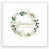Marvelights Gästebuch Hochzeit, 21x21cm, 120 Seiten, Hochzeitsbuch, Blanko Hochzeitsgästebuch, Hochzeitsgästebuch/Hochzeitsalbum/Hochzeitsbuch/Hochzeitsgeschenk, Hardcover, Stabile Fadenbindung