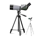 Aomekie 20-60x70MM Spektiv Sportschützen Jagd mit Verstellbarem Stativ Spotter Scope Wasserdicht Telefonadapter und Tragetasche BAK4 Porro Prism Fernrohr Teleskop Monokular Fernglas