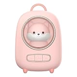 WOHPNLE Niedlicher Space Capsule Bluetooth-Lautsprecher, tragbar, kabellos, niedliche Outdoor-Bluetooth-Lautsprecher, beleuchteter Nachtlicht-Bluetooth-Lautsprecher für Geschenke, (Pink)