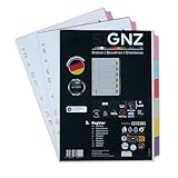 SIGNZ Register A4 aus Recycling-Karton, 6 - teilig, farbig, 3 Stück, extra starke Trennblätter, CO2-neutral hergestellt, made in Germany