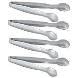 MSY BIGSUNNY Servierzange, Edelstahl, 15,2 cm, 4 Stück 4-inch tongs silber