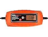 Bullwing Batterieladegerät KFZ Auto Motorrad Mikroprozessor 6/12V 4A Vollautomatisches Batterie Ladegerät Universal Orange