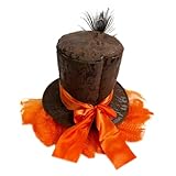 WRITWAA Irischer Hut Steampunk-hut Verrückter Hut Zylinder Seltsame Hüte Filzhut Halloween-zaubererhut Eimerhüte Goldener Hut Tea-party-hüte Hut Mit Breiter Krempe Kostüm Stoff