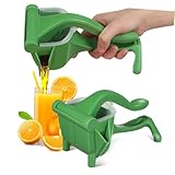 FUNNETOYU 2 Stück Manuelle Handpresse Saftpresse Zitronenpresse Citruspressen Grün Kompakte Leichte Frucht und Gemüsepresse für Orangen und Zitronen Nährstoffschonend Platzsparend Tragbar