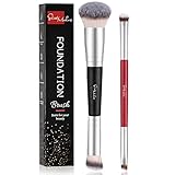 Make Up Pinsel Start Makers 2 Stück Doppelseitiges Foundation Pinsel Concealer Pinsel, Hochwertige Synthetische Schminkpinsel zum Mischen von Flüssigem Puder Concealer Creme