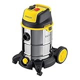 Stanley SXVC30XTDE Nass- und Trockensauger (1.600 W, 30 l),Schwarz, Edelstahl, Gelb