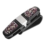 VekAuto Auto Sonnenbrille Clip Universelle Sonnenblende Brillen Halterung Clip ABS Schwarz Lila 3.94'x1.57' 1Stk