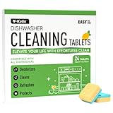 Geschirrspüler-Reiniger und Deodoriertabletten – 24 Stück, Tiefenreiniger, Entkalker, strapazierfähig, septisch sicher, entfert Fett und Ablagerungen, 12 Monate Vorrat