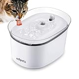 Edipets, Brunnen für Katzen, automatische Trinker, Haustiere, W25, Wasserspender, Infrarotsensor, leise, Packung mit 2 Kohlefiltern