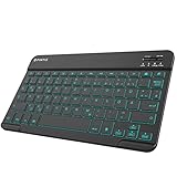 Fintie Beleuchtete Tablet Tastatur (Deutsches Layout QWERTZ), 10 Zoll Bluetooth Tastatur mit Hintergrundbeleuchtung für Samsung Galaxy Tab A9+/S6 Lite/S9 FE, Xiaomi Pad 6, Lenovo M10/M11
