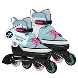 HUDORA Inline Skates Basic in Blue/Mint - Inliner für Kinder & Jugendliche in versch. Größen - Roller Skates bis zu 4 Größen verstellbar - Ideal als hochwertiges Einstiegsmodell