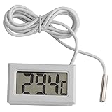 Wasserthermometer, Sondensensor Digitales LCD Thermometer für Aquarienfische und Reptilien wie Echsen und Schildkröten