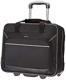 Amazon Basics Laptop-Trolley, mit schnell laufenden Rollen und leicht zugänglicher Vordertasche - geeignet für Laptops bis 15,6 Zoll (39,6 cm), Schwarz