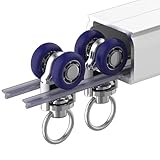 Generisch Weißes Gardinenstangen-Set inkl. Gardinenschienen-Rollhaken, Montagezubehör, Fenstervorhangschiene mit Metall-Gardinenhaken, Bettvorhänge, Raumteiler