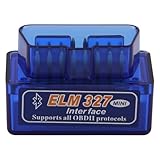 SELURK Mini Elm327 Obd2 V2.1 Bluetooth Scanner für iOS & Android – Diagnosegerät für OBD-II Fahrzeuge, Fahrzeugdiagnose-Tool, Fehlercode-Scanner, Kompatibel mit Benzin- und Dieselfahrzeugen