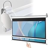 Herunterziehbare Projektionsleinwand, 60 Zoll, 72 Zoll, automatisch verriegelnde Projektionsleinwand, einziehbare Filmleinwand für Heimkino (60 Zoll, 16:9)