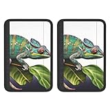 FHEBNDS Chameleon Auto-Sicherheitsgurt-Bezug, 2 Stück, universal, weich und bequem, Auto-Sicherheitsgurtpolster, Rucksack, Schulterpolster, Nackenkissen, Protektoren, Gurtpolster für Auto-Innenzubehör