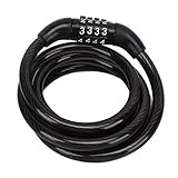 Uplory Bike Cable Lock Four Digit, Combination Lock Anti Theft Bicycle Lock for Scooter Motorcycle Door Gate Fence