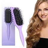 SGERUFZ 1 Pcs Süßigkeitenbürste, Lockige Haarbürste, Lockendefinierungsbürste, 2025 Wildschweinborsten, Haarbürste zum Kämmen und Formen, Reduziert Ziehen und Locken Trennung, Für definierte Locken