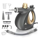 SUPERLEX Dampfreiniger Handgerät 1050W Handdampfreiniger mit 350ML Wassertank 180° Drehbare Düse Hochdruck 4M Kabel Tragbarer Dampfreiniger für Polster Boden Auto Küche Wohnzimmer mit Kindersicherung