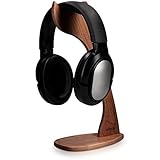 kalibri Kopfhörerhalter Kopfhörerständer Universal aus Holz - Kopfhörer Halter Gaming Headset Halterung - On Ear Headphone Stand - in Walnussholz