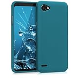 kwmobile Hülle kompatibel mit LG Q6 / Q6+ Hülle - weiches TPU Silikon Case - Cover geeignet für kabelloses Laden - Petrol matt