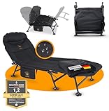 NELIFSA feldbett klappbar XXL mit integriertem Kissen & Matratze 190x65x30cm [gratis Decke] Klappbett Karpfenliege Campingbett Campingliege Gästebett klappbar Reisebett Erwachsene | Outdoor Camping