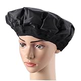 WRITWAA Thermische Haarkappe Gel haarschonend Mikrowellengeeignet Kabellose Wärmekappe für das Haar und Styling Schwarz für Trockenes und Geschädigtes Haar