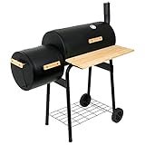 BBQ-Toro BBQ Smoker Grill | Grillwagen Holzkohle mit seitlicher Feuerbox | BBQ Grill Smoker Kombination mit Ascherosten und Ablageflächen, Grillwagen Holzkohlegrill mit Smoker, Barbecue Grill