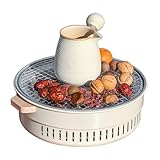 Holzkohlegrill, tragbar, 32 cm, antihaftbeschichtet, tragbarer Holzkohlegrill – zum Kochen im Freien auf Terrasse und Balkon sowie für Fleischvorspeisen auf dem Tisch und