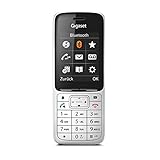 Gigaset SL450HX - DECT-Mobilteil mit Ladeschale – hochwertiges Schnurloses Telefon für Router und DECT-Basis – Fritzbox-kompatibel - brillantes Farbdisplay - großes Adressbuch, silber