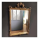 Großer Goldener Vintage-Barockspiegel, 73 x 106 cm, ideal als Schlafzimmer- und Wohnzimmerdekoration, eleganter Wandspiegel