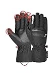Reusch Winter Glove All Finger Touch extra warme, Winddichte und atmungsaktive Unisex Winterhandschuhe Fingerhandschuhe Skihandschuhe für Damen und Herren touchscreenkompatibel, schwarz-Silber, 9