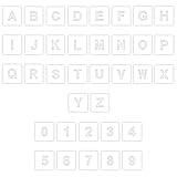 Buchstaben- und Zahlenschablonen 2,5 cm, 72 Stück, Alphabet-Sprühfarbe, Schablone, wiederverwendbar, Kunststoff, Zahlenschablone zum Malen auf Holz, Wand, Stoff, Felsen, Kalligraphie, DIY Handwerk