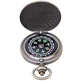Kavolet Vintage Tragbare Aufklappbare Kompass-Taschenuhr aus Zinklegierung für Outdoor-Navigationsgeräte