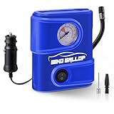 WindGallop Auto Kompressor 12V Luftpumpe Reifen Pumpe für Kleiner tragbarer Luftkompressor Reifenfüller mit Manometer Autoreifenpumpe Elektrische Luftpumpe für Autoreifen (Hellblau)