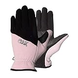 AK Reithandschuhe, warme und gemütliche Polarfleece-Handschuhe für Damen und Kinder für den täglichen Gebrauch AKRS-6186 (Schwarz/Rosa, 2XS)